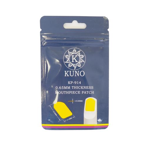 Накладки на мундштук Kuno желтые, узкие 0,65 мм (6 шт)