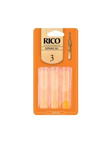 Трости для сопрано саксофона Rico №3 (3 шт)