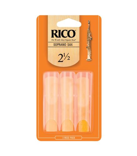 Трости для сопрано саксофона Rico №2,5 (3 шт)