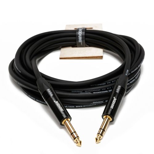 Инструментальный кабель балансный Shnoor MC226-JSJS-B, джек 6.35 - джек 6.35, моно, 0,5 м