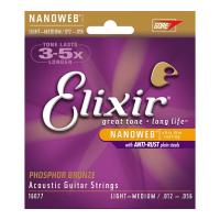 Струны для акустической гитары Elixir Nanoweb 16077 Light-Medium (6 шт)