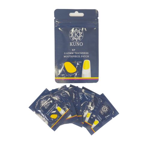 Накладки на мундштук Kuno желтые, широкие 0,65 мм (6 шт)