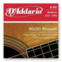 Струны для акустической гитары D'Addario Bronze EJ12 Medium (6 шт)