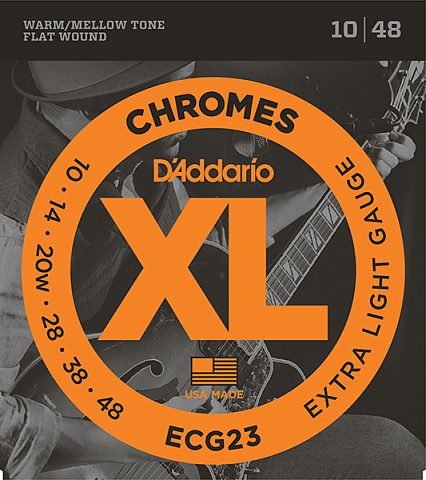 Струны для электрогитары D'Addario Chromes ECG23 XL Extra Light (6 шт)