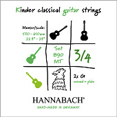 Струны для классической гитары Hannabach Kinder 890MT34 Medium 3/4 (6 шт)