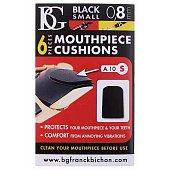 Накладки на мундштук BG A10S черные, узкие 0,8 мм (6 шт)