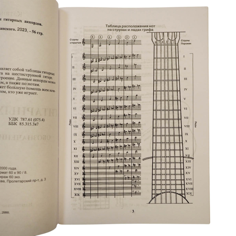 Таблицы гитарных аккордов. Издательский дом В.Катанского