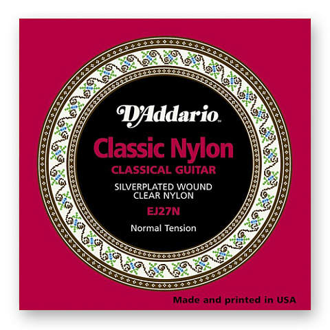 Струны для классической гитары D'Addario Student Nylon EJ27N Normal 3/4 (6 шт)