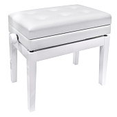 Банкетка для пианино Palette HY-PJ007 белая, полированная