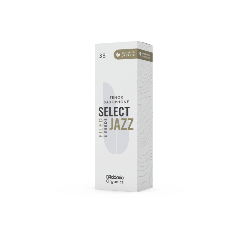 Трости для тенор саксофона D'Addario Organic Select Jazz filed №3S (5 шт)