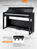 Цифровое пианино Orfeo E-6 черное, с наушниками
