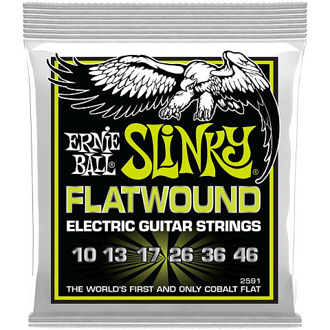 Струны для электрогитары Ernie Ball Slinky Flatwound Regular 2591 (6 шт)