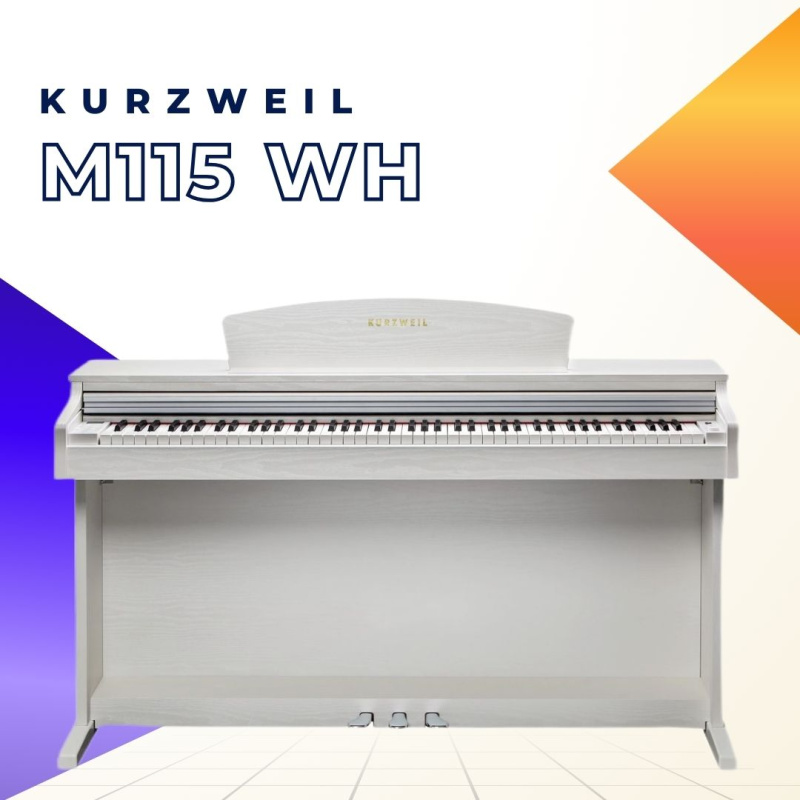 Цифровое пианино Kurzweil M115 WH белое, с банкеткой