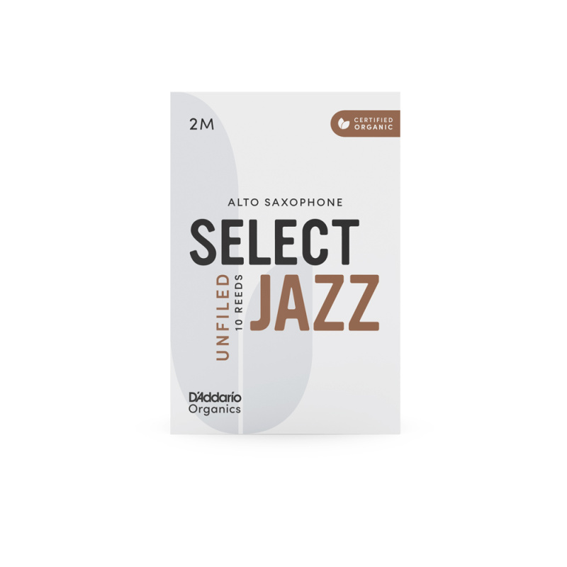 Трости для альт саксофона D'Addario Organic Select Jazz Unfiled №2M (10 шт)