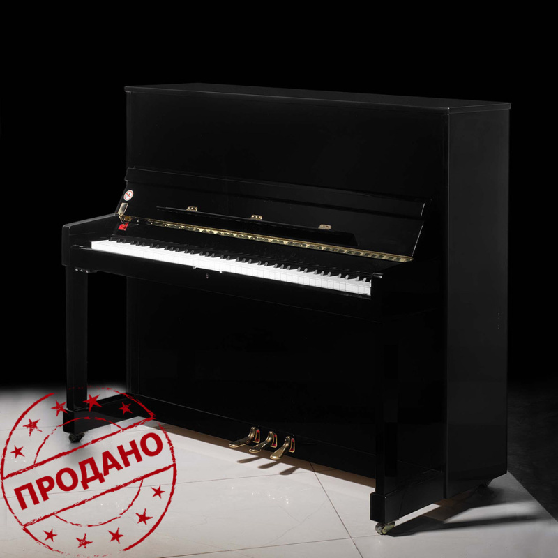Пианино Petrof Higher P 125 M1 (BU) черное, полированное, система климат-контроля Dampp-Chaser