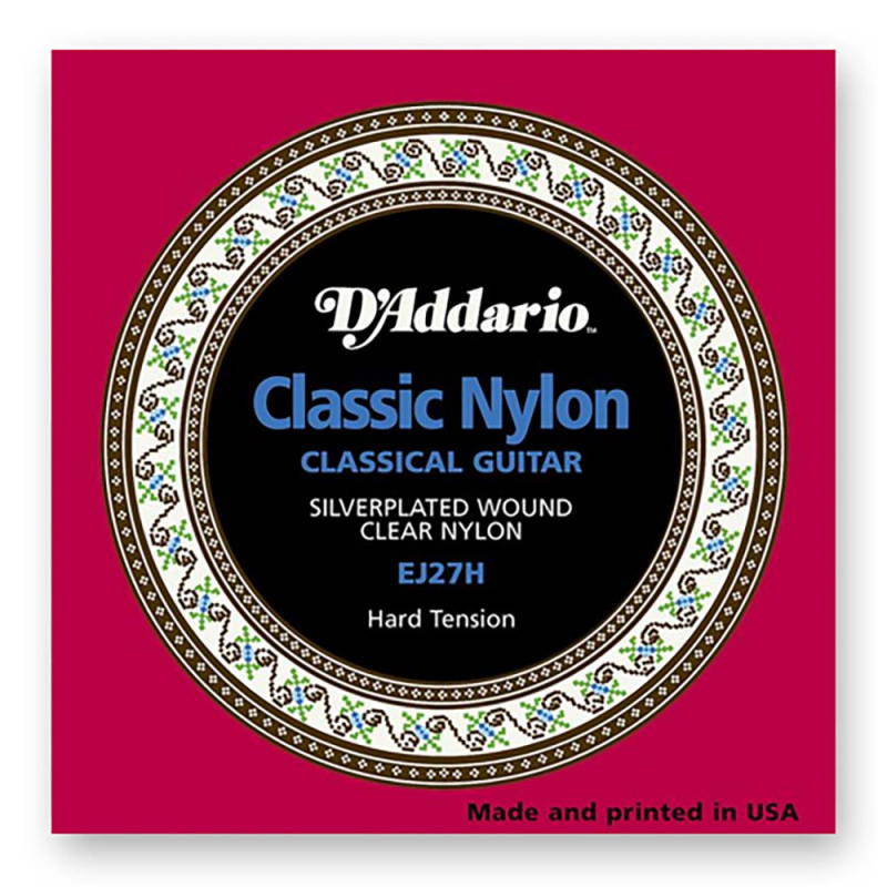 Струны для классической гитары D'Addario Student Nylon EJ27H Hard (6 шт)