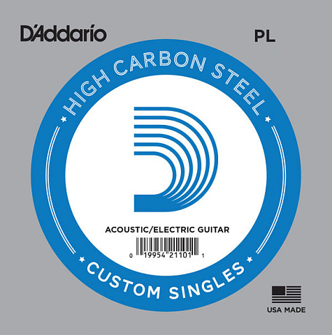 Струна для акустической гитары D'Addario Plain Steel PL0115