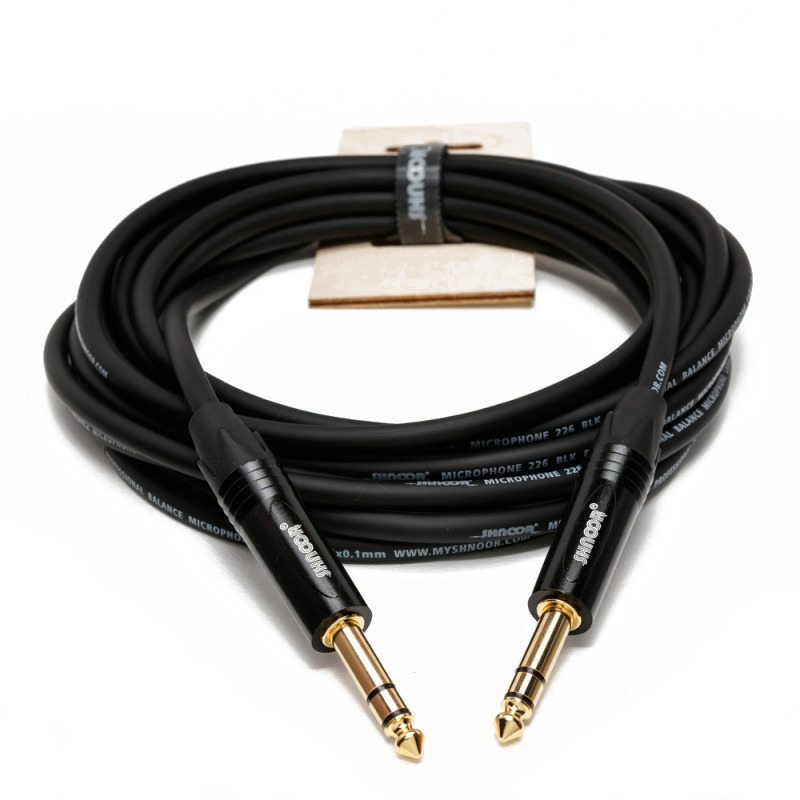 Инструментальный кабель балансный Shnoor MC226-JSJS-B, джек 6.35 - джек 6.35, моно, 3 м