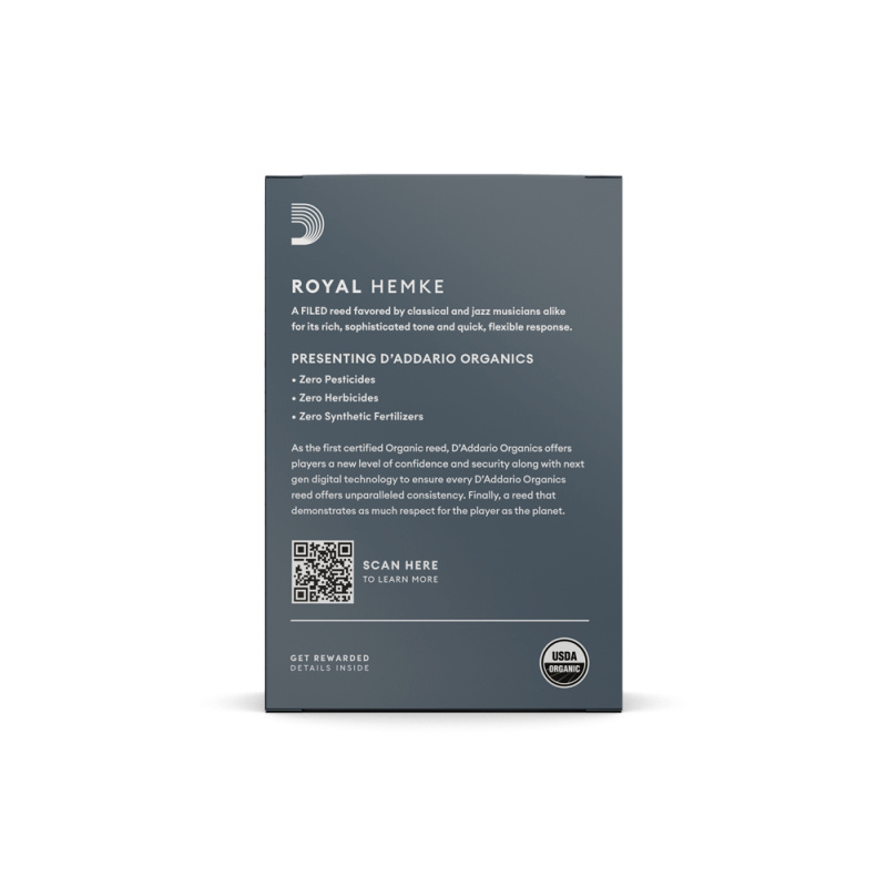 Трости для альт саксофона D'Addario Organic Royal Hemke №3,0 (10 шт)