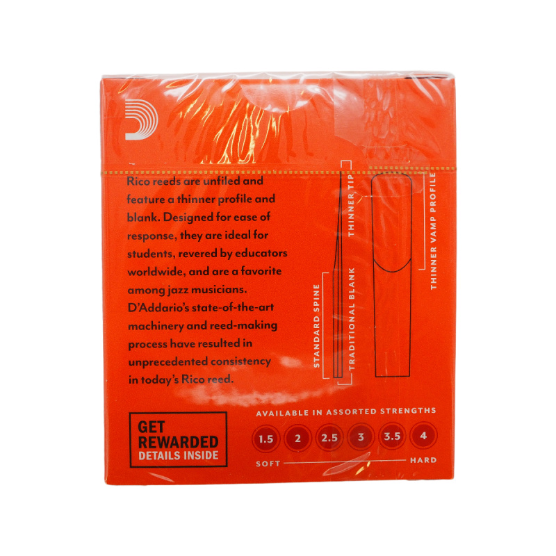 Трости для кларнета Rico №2 Bb (10 шт) Трости для кларнета Rico №2 Bb (10 шт)