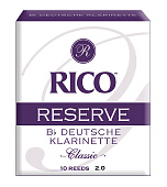 Трости для кларнета Rico Reserve Classic №2 немецкая система (10 шт)