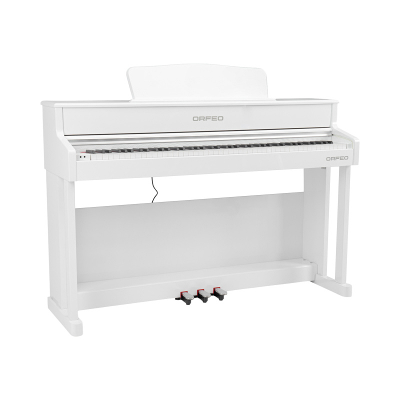 Цифровое пианино Orfeo E-12 белое, полированное, с наушниками