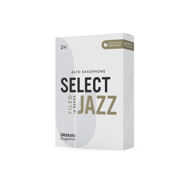 Трости для альт саксофона D'Addario Organic Select Jazz filed №2H (10 шт)